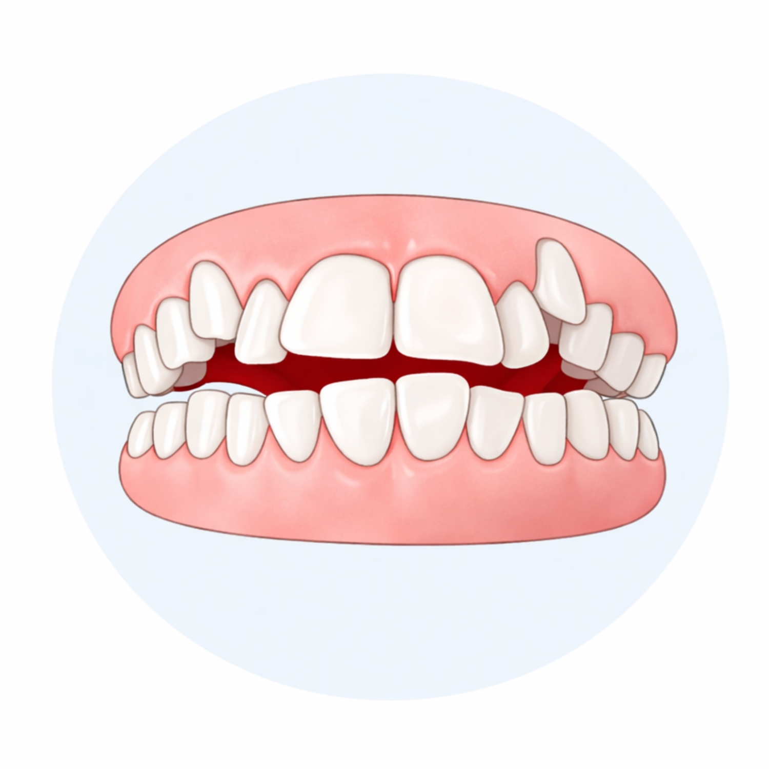Crowded or overlapping teeth