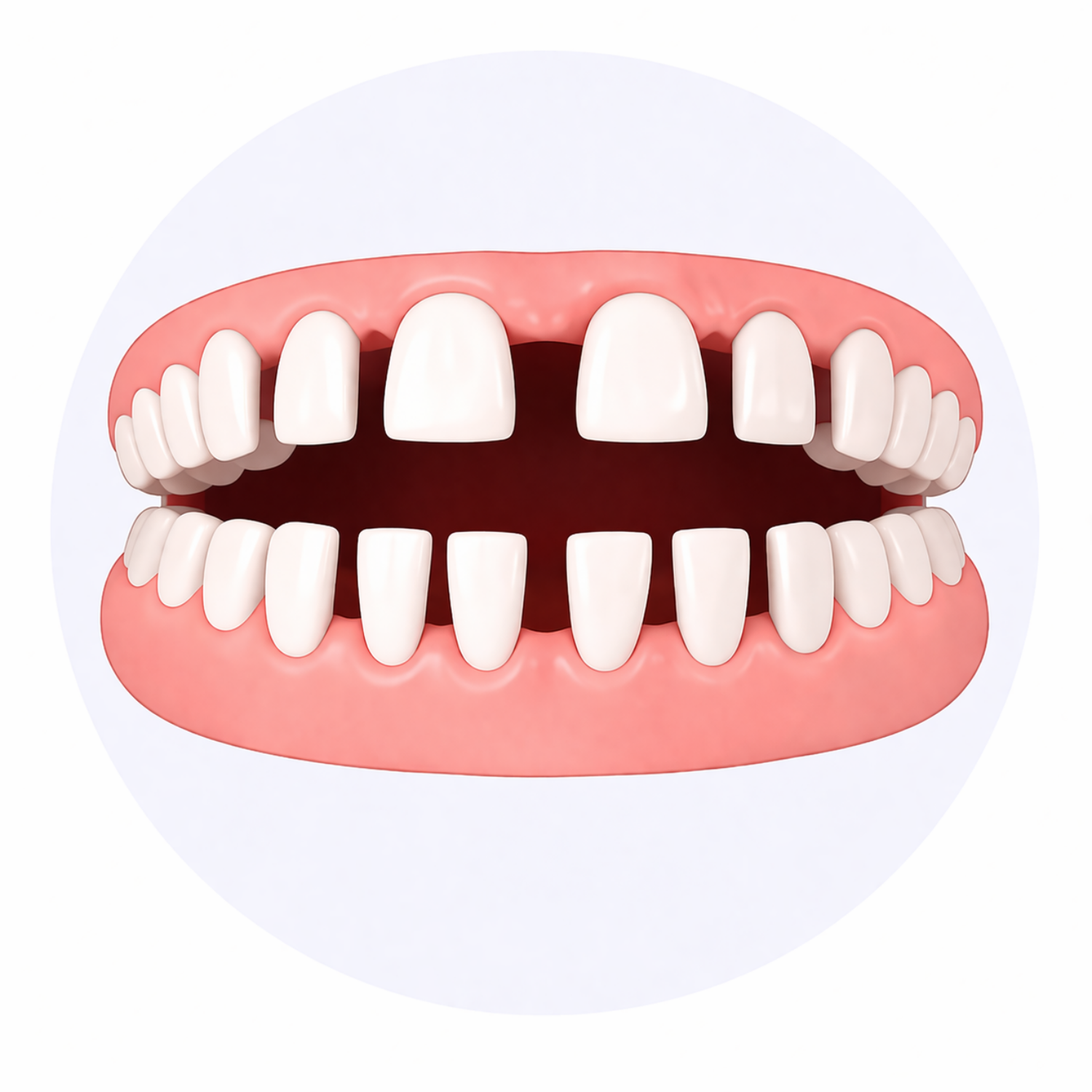 Gaps between teeth